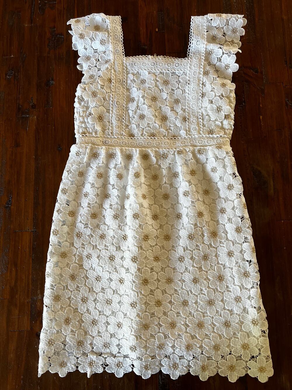 Girl's Short Flutter Sleeve Party Special Occasion Dress Size 14